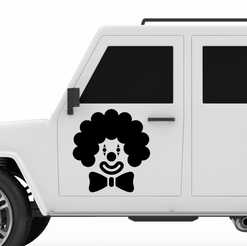 46373 Clown-Karneval Mein-Motiv Aufkleber links